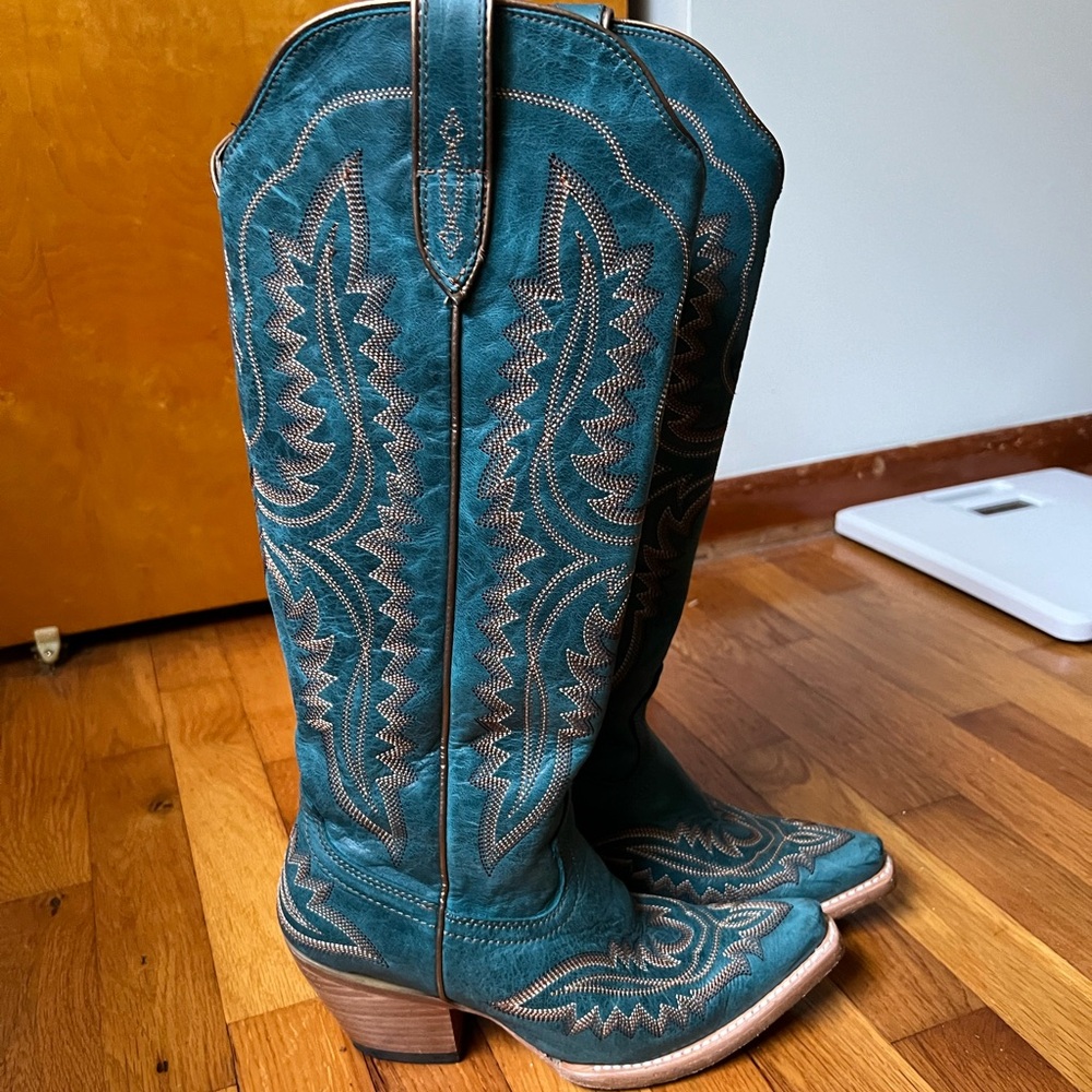 ARIAT Knee-High Blue Cowgirl Boots